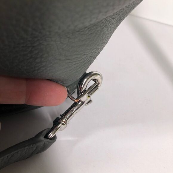 AllSaints Fetch Lea Backpack Handbag Mink Grey Leather Purse Bag OS - Picture 3 of 15